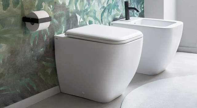 Rimless Wall-Faced Toilet with Adjustable Water Inlet and Outlet, Ceramica Cielo