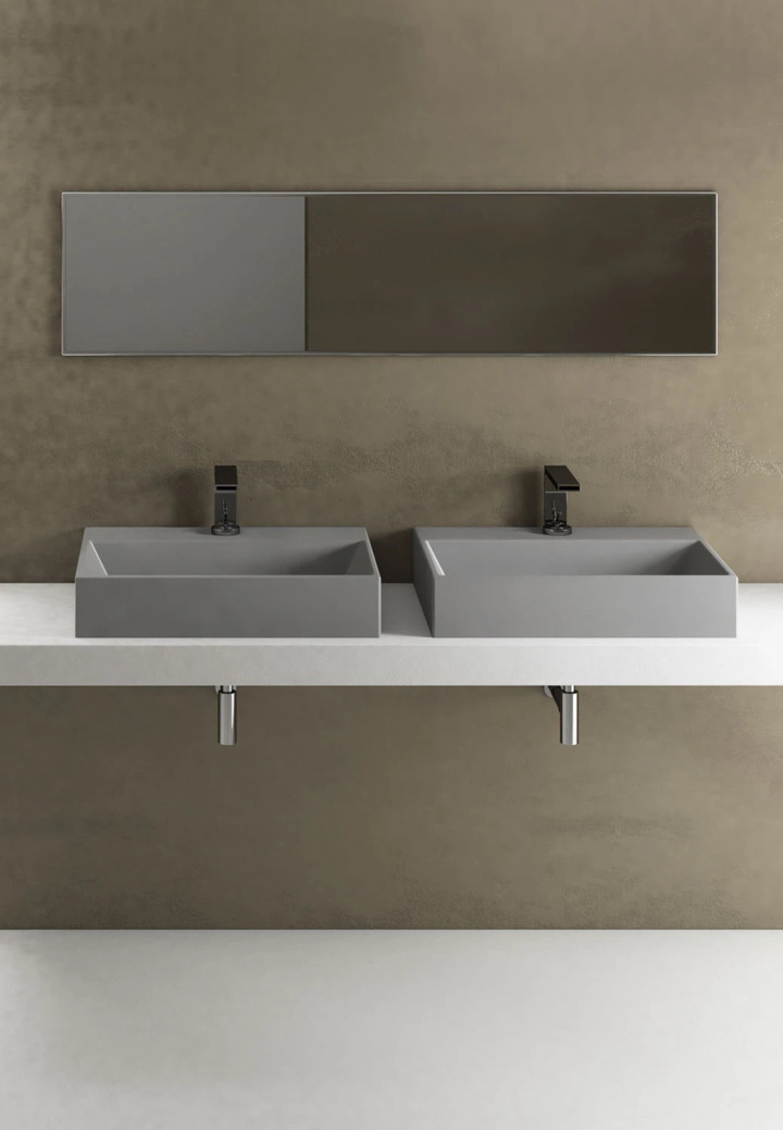 Rectangular 60 Washbasin by Ceramica Cielo, view 2