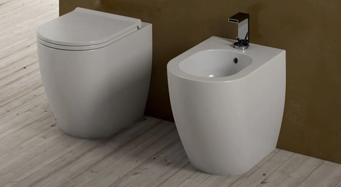MINI Back-to-Wall Bidet, One Tap Hole | Ceramica Cielo