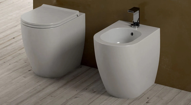 MINI Floor-Mounted Toilet with Vertical Outlet, Ceramica Cielo