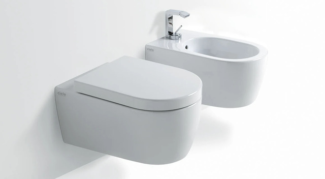 NEW Rimless Wall-Hung Toilet, Ceramica Cielo