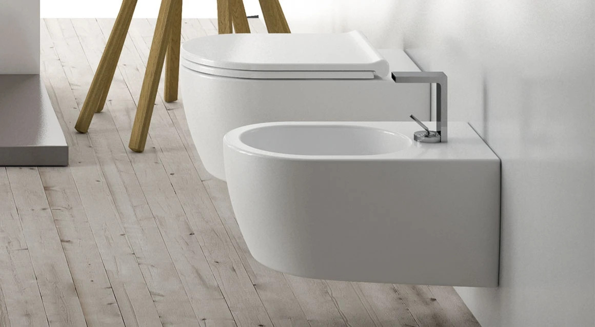 NEW Ceramica Cielo Wall-Hung Bidet with One Tap Hole