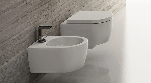MINI Wall-Hung Bidet with One Tap Hole, Ceramica Cielo