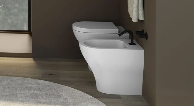 One-Hole Back-to-Wall Bidet, Ceramica Cielo EJBI