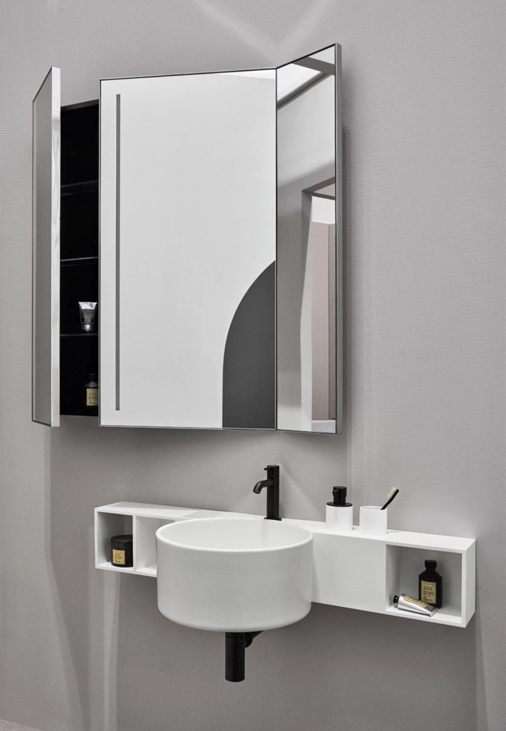 Sella Wall-Hung Basin with Vanity, Ceramica Cielo, view 2