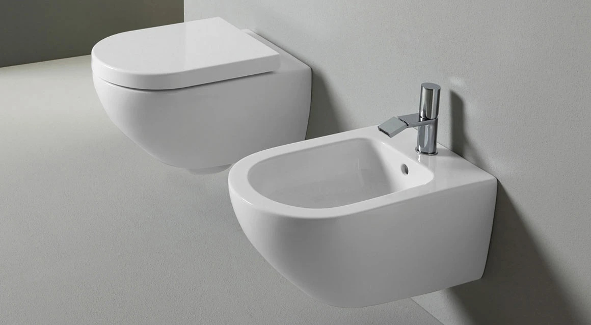 Ceramica Cielo EJBS Wall-Hung Bidet, One Tap Hole