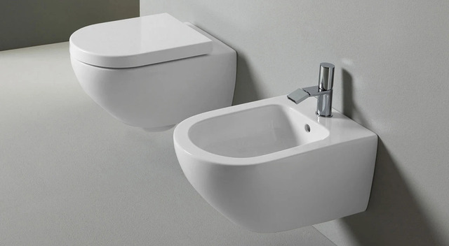 Ceramica Cielo EJBS Wall-Hung Bidet, One Tap Hole