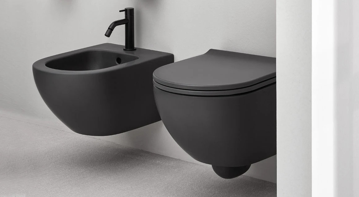 Wall-Hung 48 Bidet with One Tap Hole, Ceramica Cielo