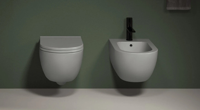 48 cm Wall-Hung Rimless Toilet, Ceramica Cielo