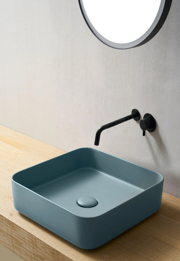 Shui Comfort 40 Square Sink. Ceramica Cielo, view 2