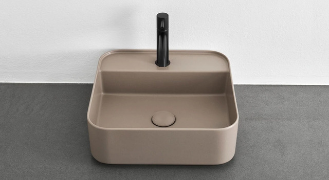Shui Comfort 45 Square Washbasin, One Tap Hole 44x43, Ceramica Cielo