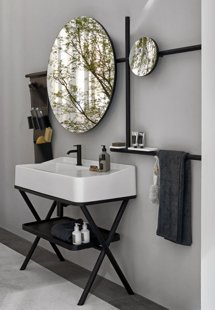Ceramica Cielo Composition with Round Mirror, view 2