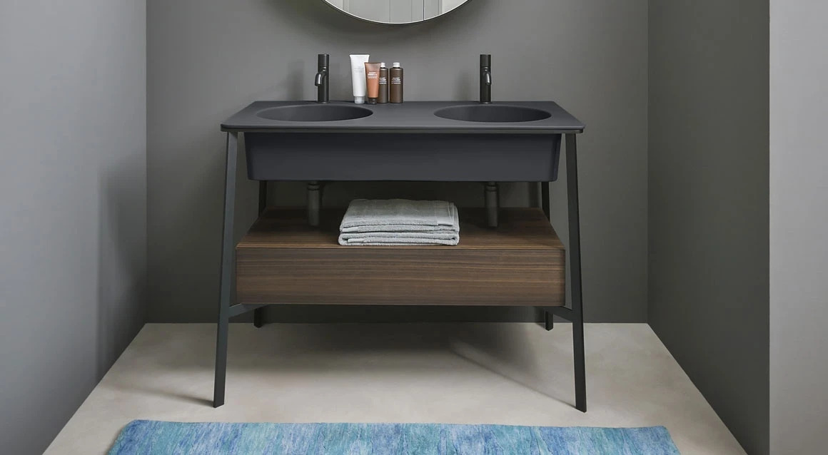 Catino Doppio with Drawer by Ceramica Cielo