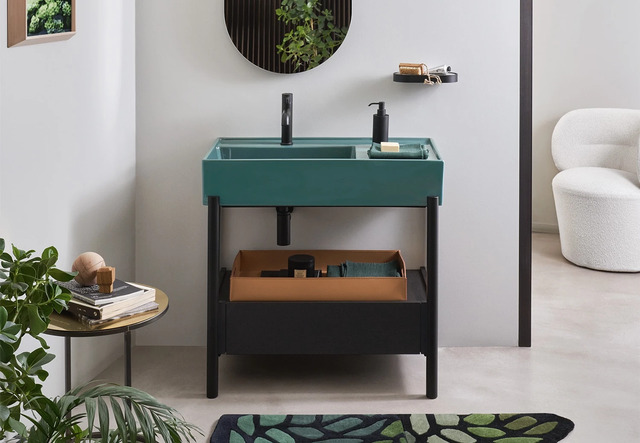 Plinio 85 Ceramic Sink with Vanity | Ceramica Cielo