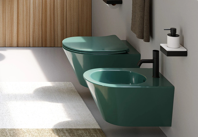 Mare Wall-Hung Rimless Toilet, Ceramica Cielo