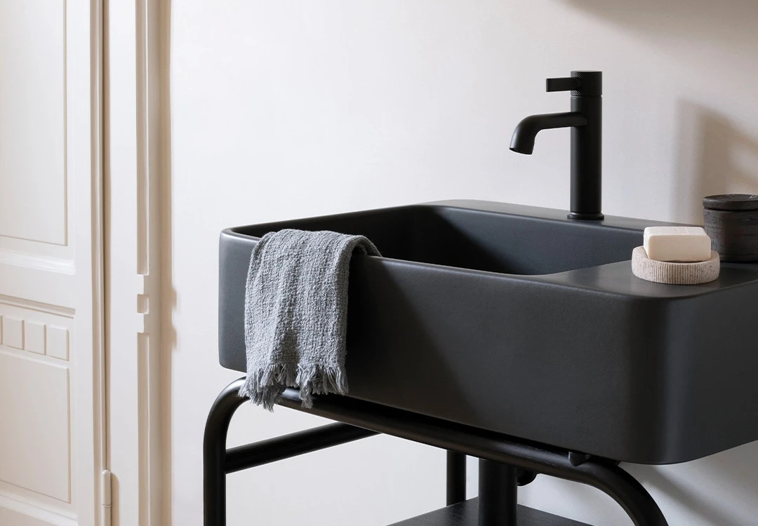 Marcel Basin with Ceramica Cielo Vanity Unit, view 4