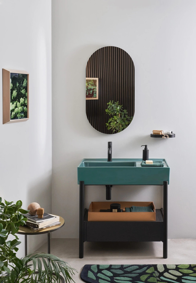 Plinio 85 Ceramic Sink with Vanity | Ceramica Cielo, view 4