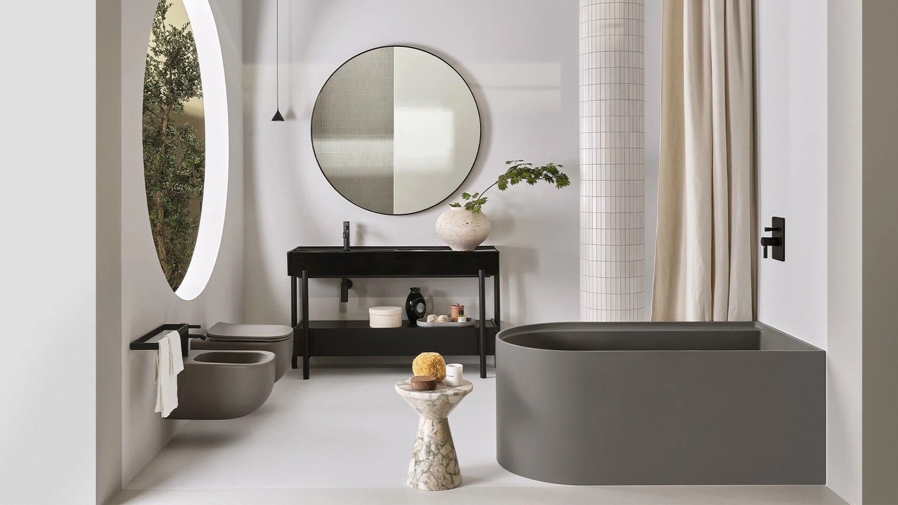 Plinio 140 Ceramic Basin with Ceramica Cielo Vanity Unit, view 3