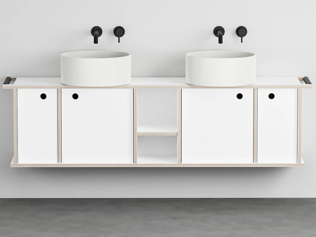 Theo 175 with 4 Doors and Open Compartment, Ceramica Cielo