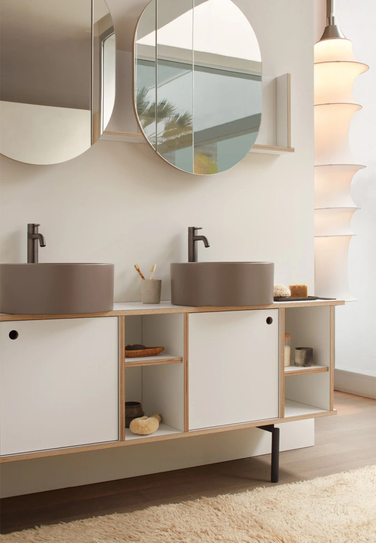 Theo 175 with 2 Doors and 3 Open Compartments, Ceramica Cielo, view 3