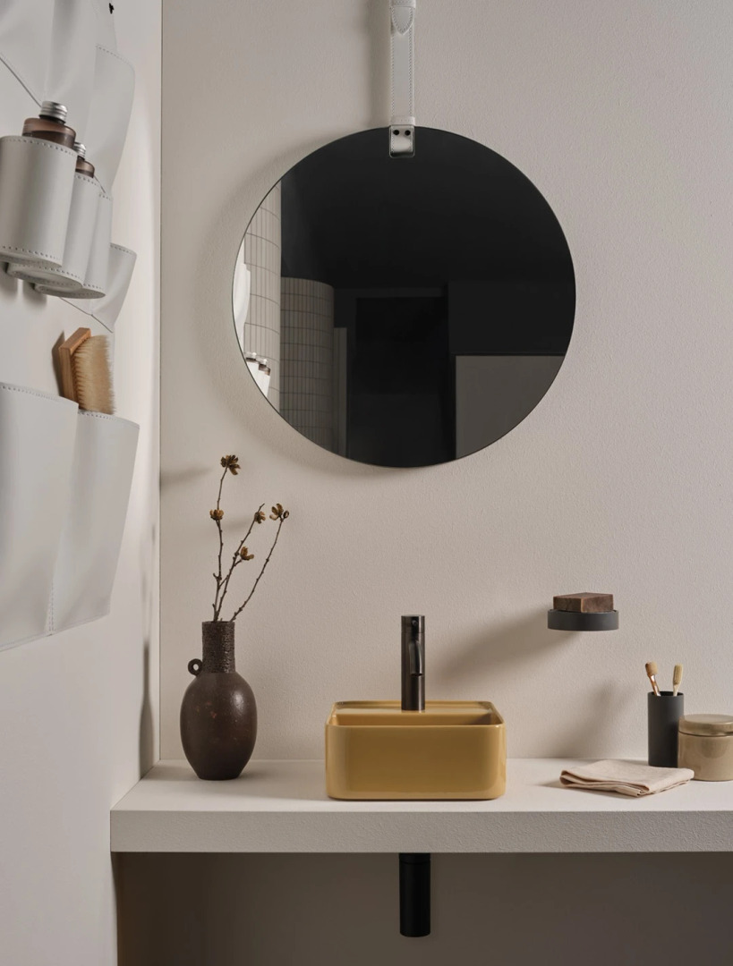 Square One-Hole Washbasin | Ceramica Cielo, view 2