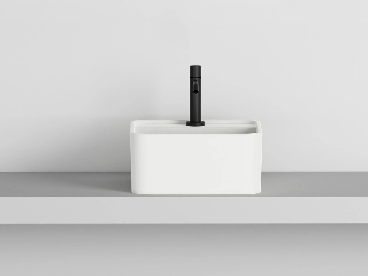 Square 35 Sink with One Tap Hole | Ceramica Cielo