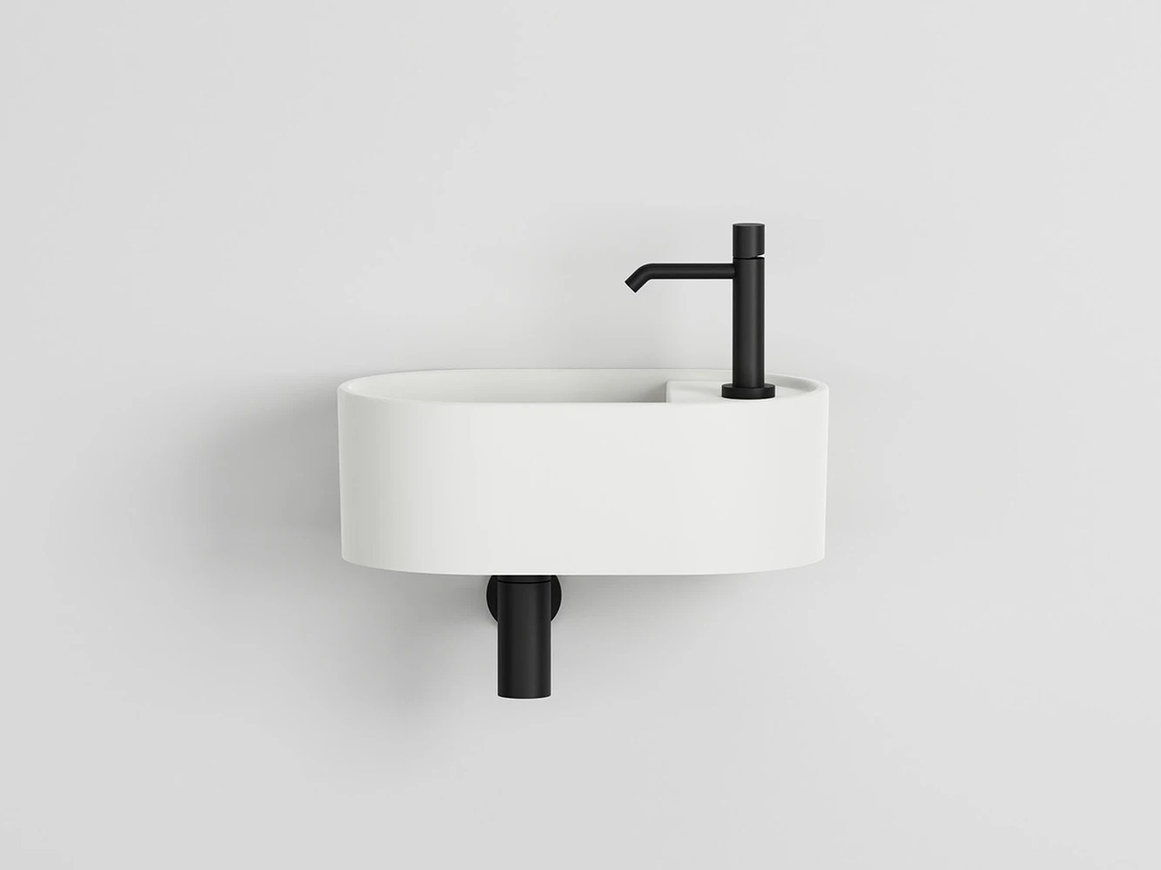 Oval 46 cm Washbasin with One Tap Hole, Ceramica Cielo