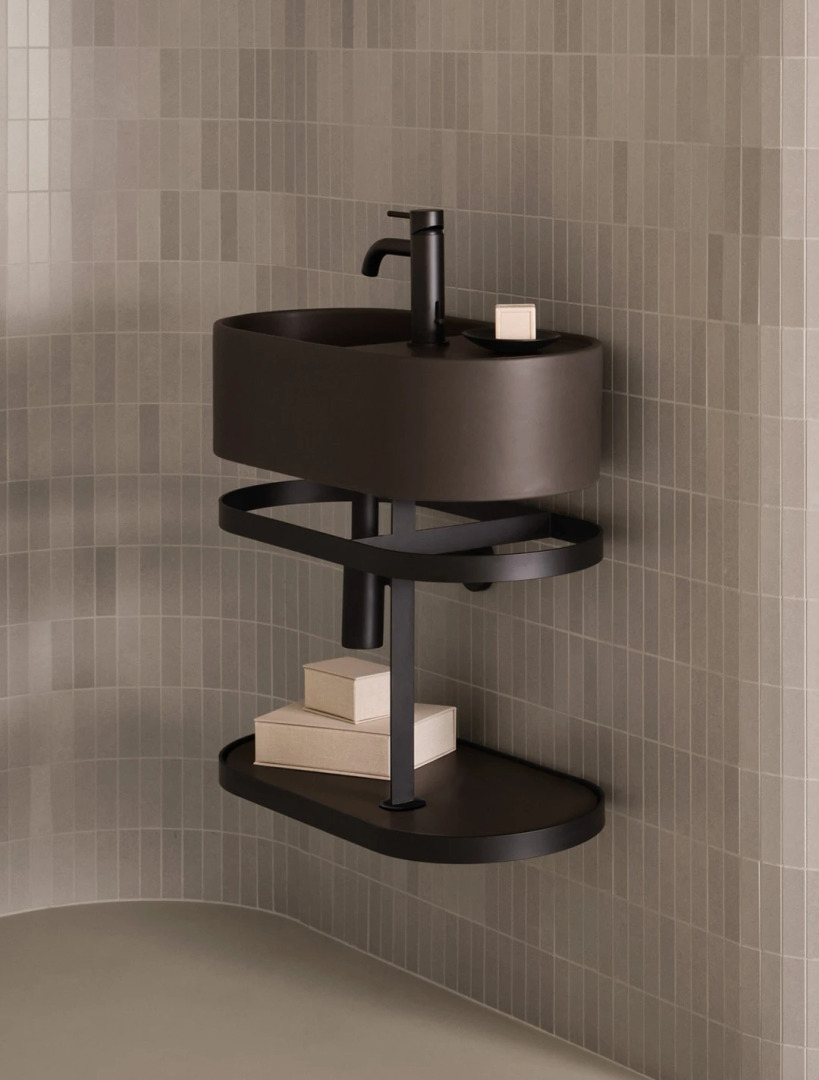 Oval 46 cm Washbasin with One Tap Hole, Ceramica Cielo, view 2
