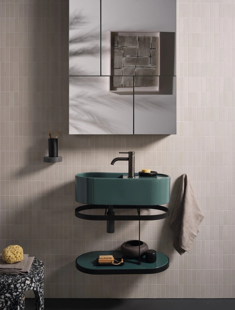 Oval 60 Washbasin with One Tap Hole, Ceramica Cielo, view 2