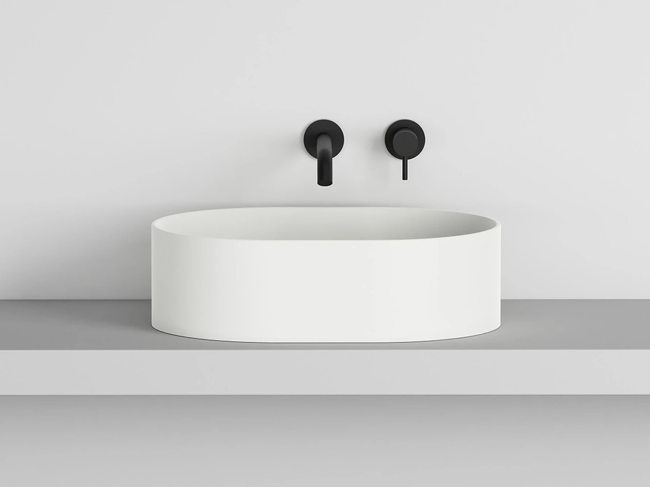 Oval Ceramica Cielo Washbasin, view 3