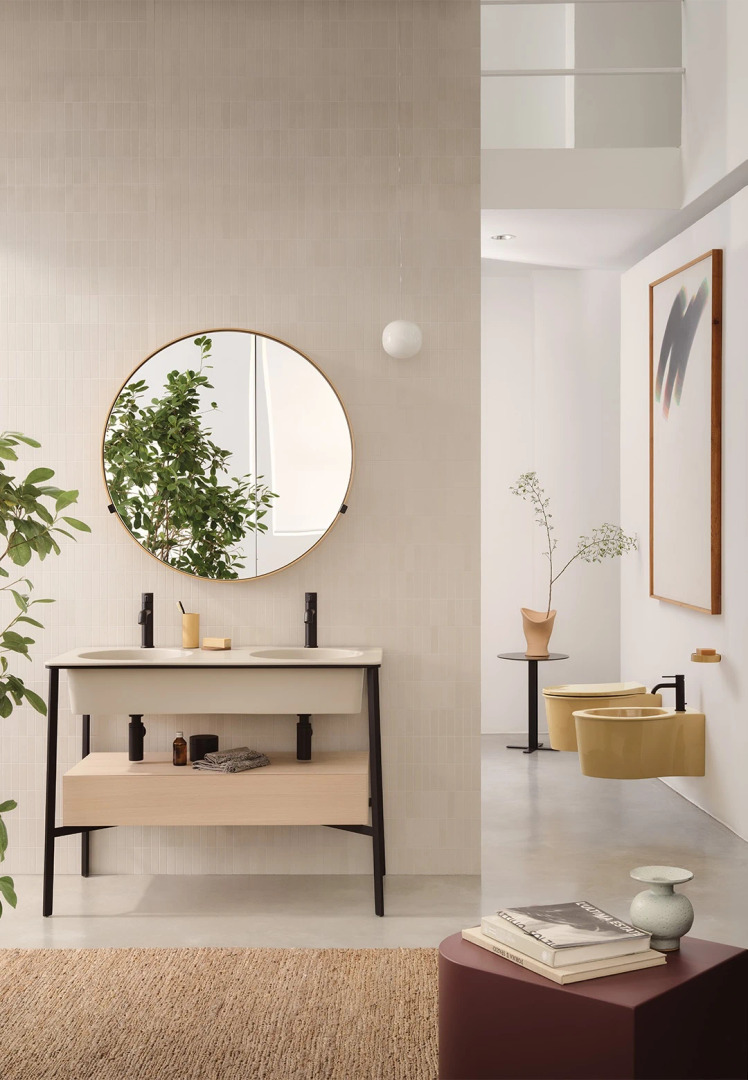 Catino Doppio with Drawer by Ceramica Cielo, view 2