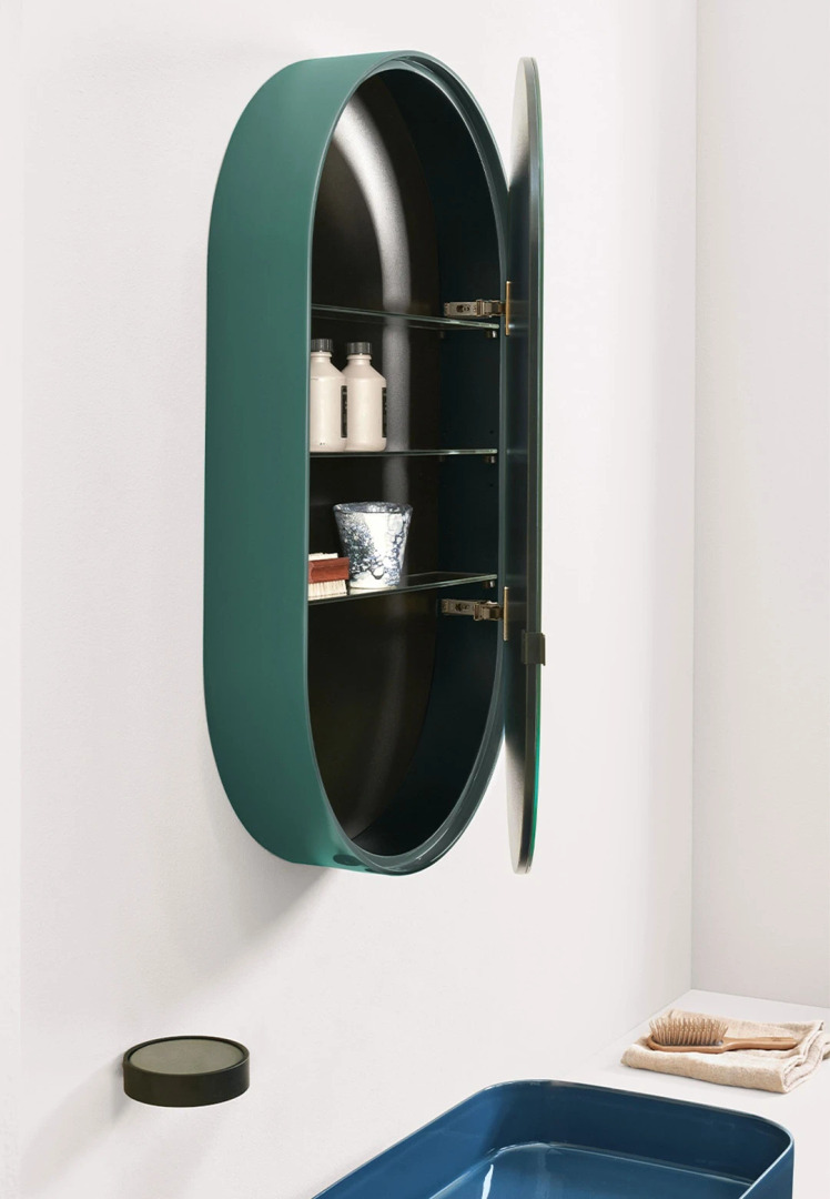 Oval Mirror Cabinet Ceramica Cielo, view 2
