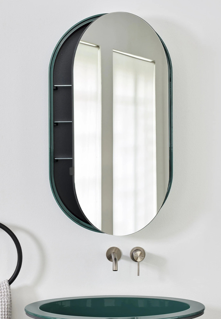 Oval Mirror Cabinet Ceramica Cielo, view 3