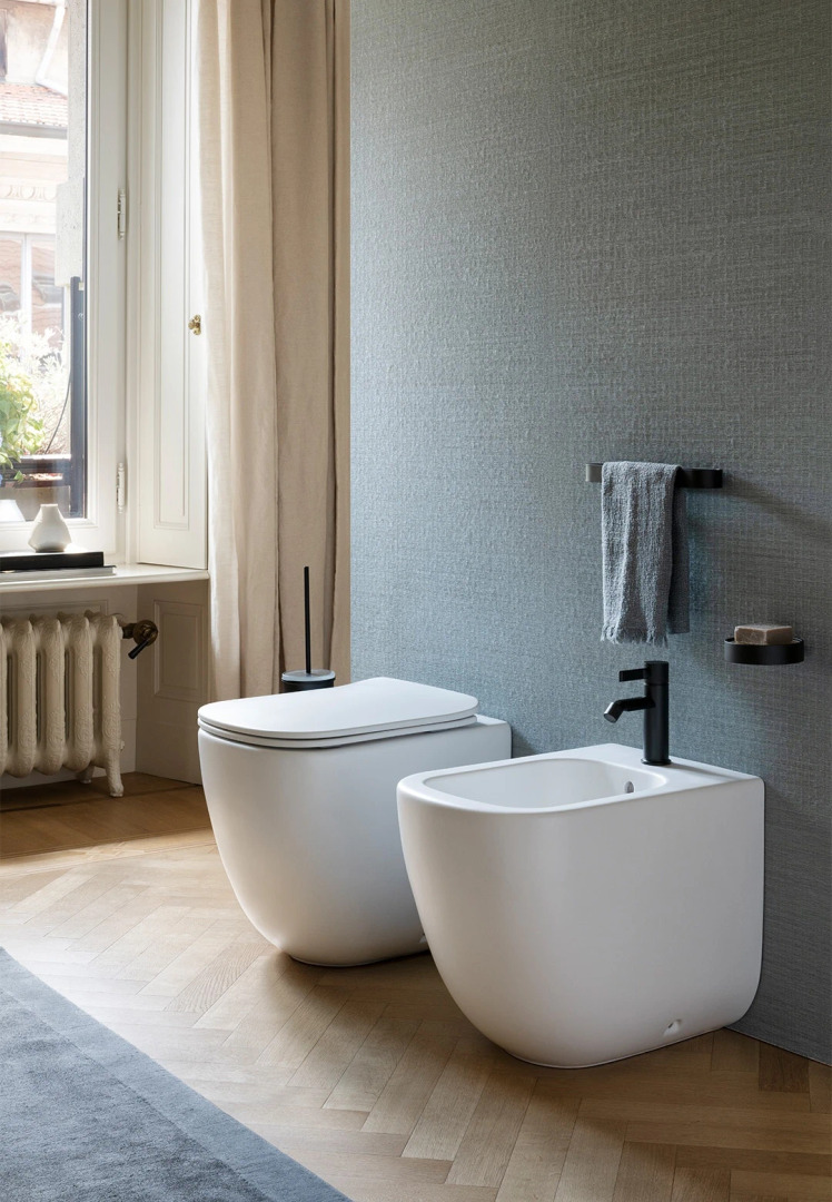Back-to-Wall Bidet with One Tap Hole. Ceramica Cielo (ERBI), view 2