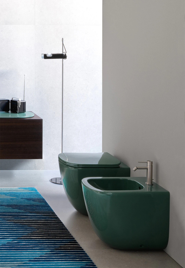 Back-to-Wall Bidet with One Tap Hole. Ceramica Cielo (ERBI), view 3