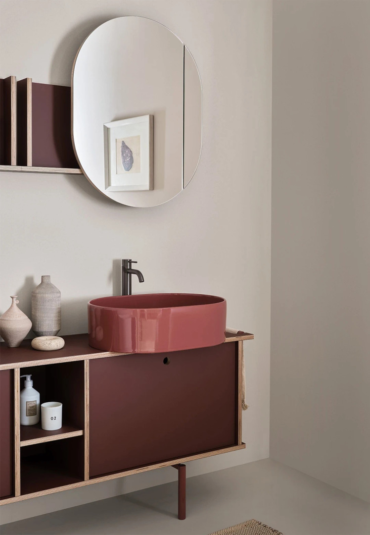 Theo Right-Hand Mirror by Ceramica Cielo, view 2