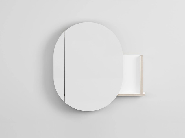 Theo Left Mirror. Ceramica Cielo