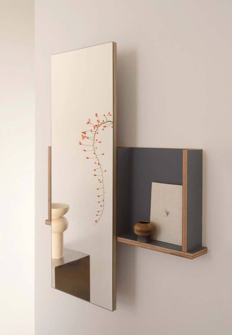 Theo Ceramica Cielo Rectangular Mirror, view 2