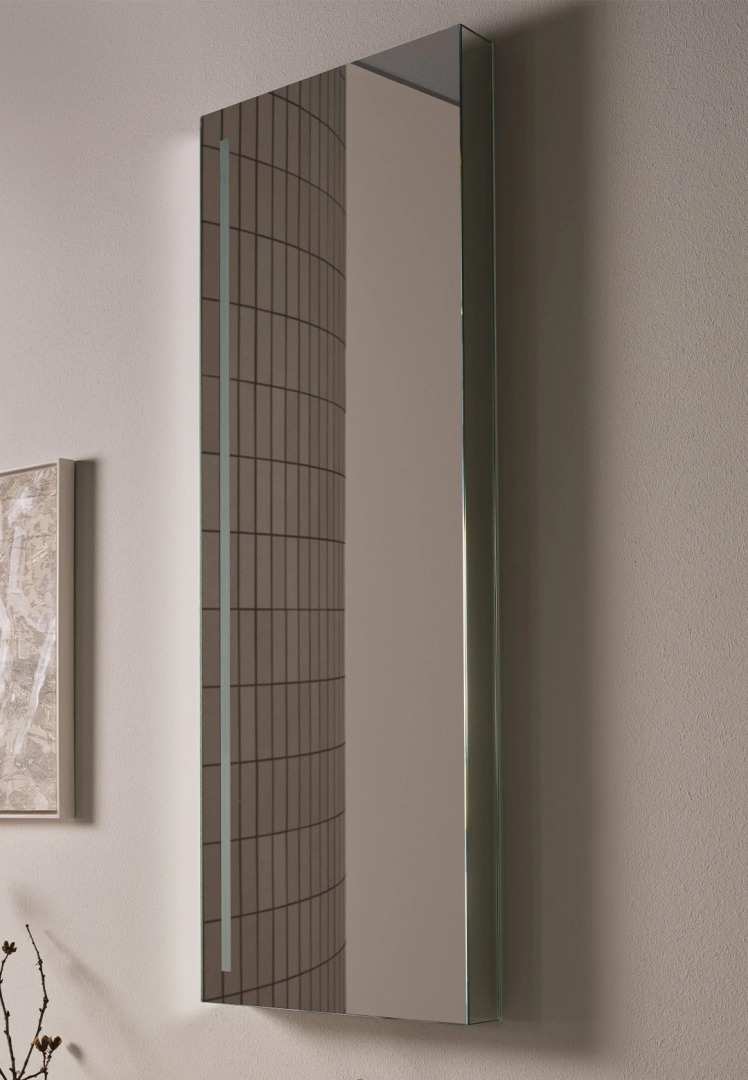 Luc Rectangular Mirror with Lighting by Ceramica Cielo, view 2