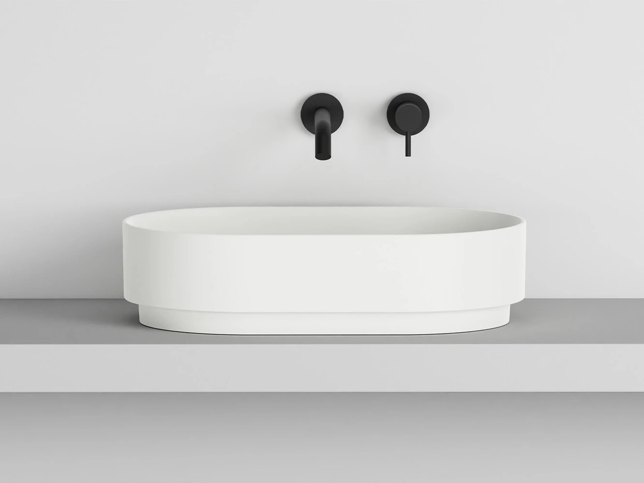 Mare 60 Oval Washbasin, Ceramica Cielo, view 3