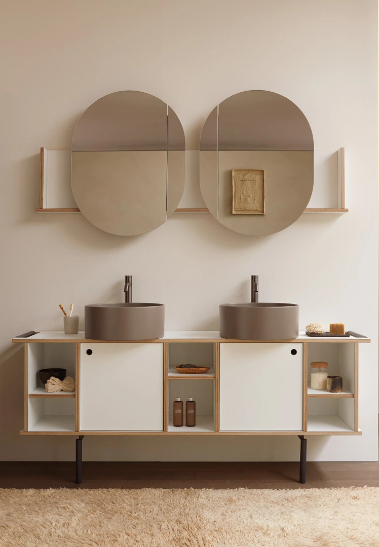 Theo Doppio Mirror. Ceramica Cielo, view 2