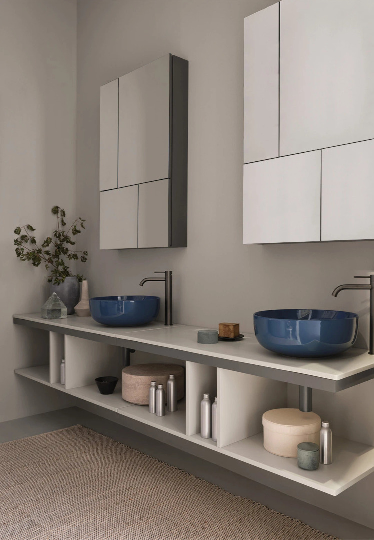 Multiplo, Open Vanity Cabinet by Ceramica Cielo, view 3