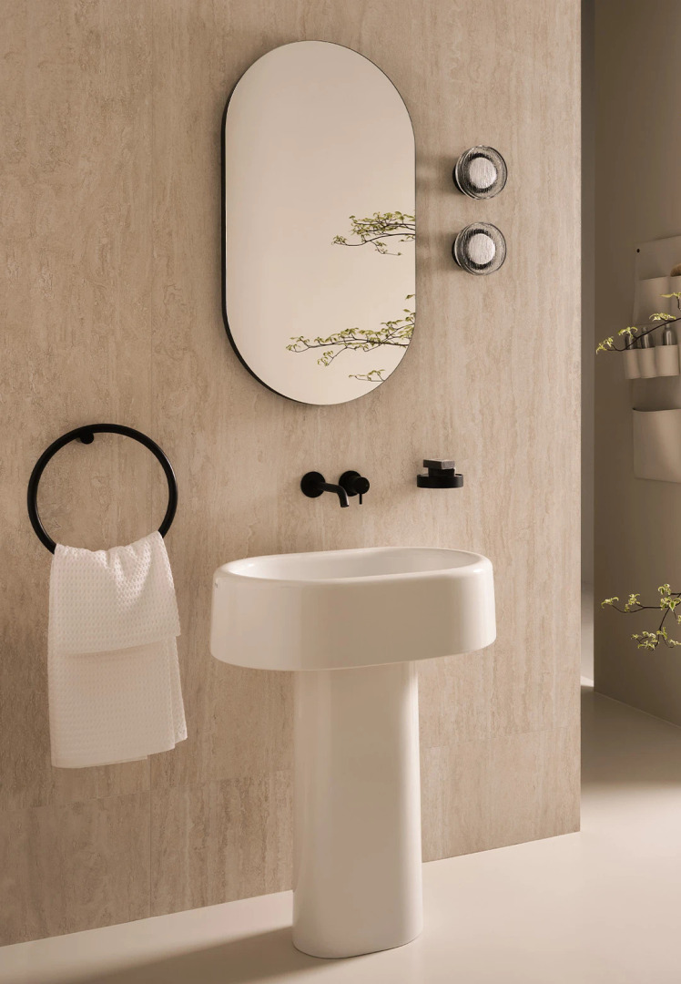 Itaca Pedestal Basin by Ceramica Cielo, view 2