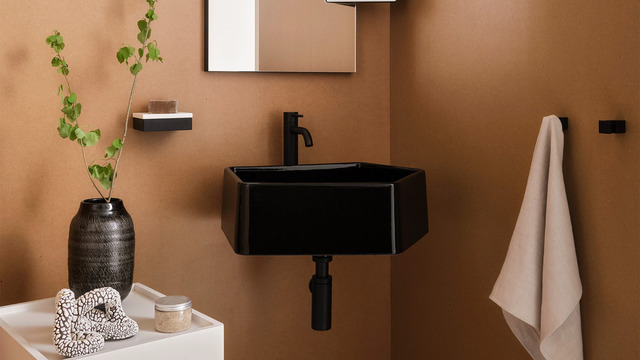 Kanto Washbasin with Ceramic Shelf, Ceramica Cielo