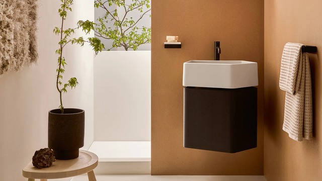 Kanto 50 Washbasin with Vanity Unit, Ceramica Cielo