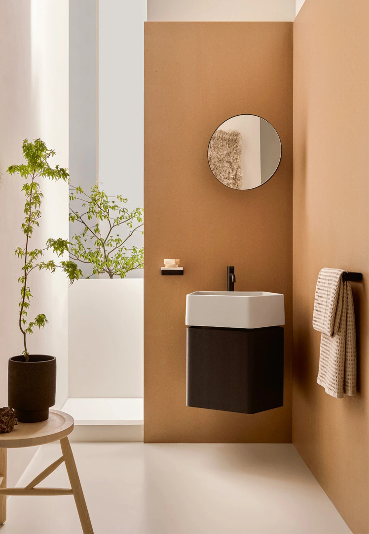 Kanto 50 Washbasin with Vanity Unit, Ceramica Cielo, view 2