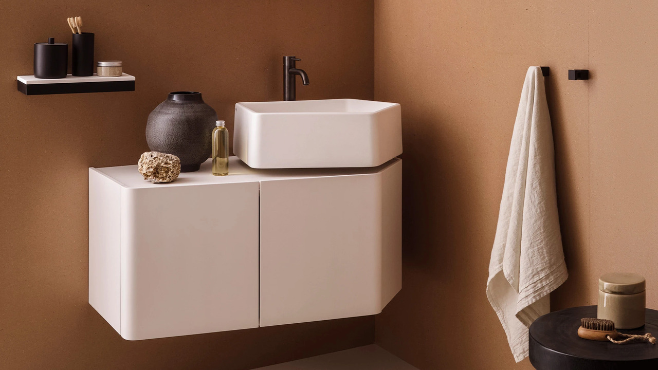 Kanto 87 Basin with Vanity. Ceramica Cielo