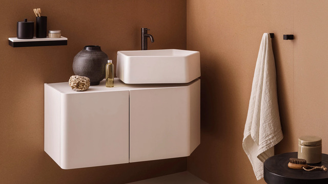 Kanto 87 Basin with Vanity. Ceramica Cielo