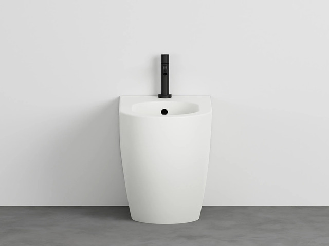Pro One-Hole Back-to-Wall Bidet, Ceramica Cielo (SMBID)