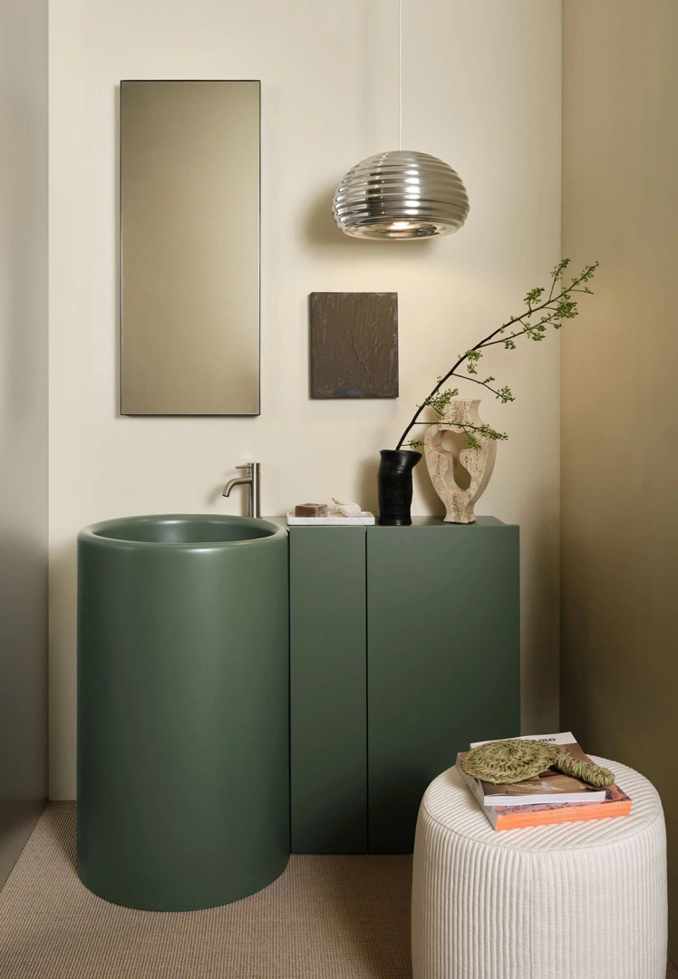 Itaca Freestanding Basin with Floor Unit 90, Ceramica Cielo, view 2